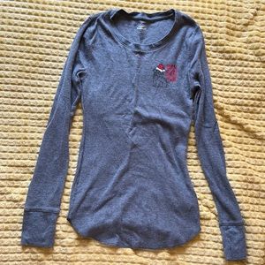 “bah hum pug” women’s long sleeve pajama shirt christmas